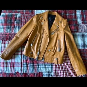 Beautiful leather Coach Moto jacket